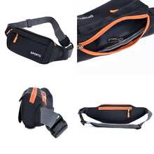 Bolsa de cintura/bandolera unisex con correa de hombro ancha ajustable, cinturón deportivo multifuncional, bolsillo para teléfono celular, billetera, llavero, mochila impermeable para viajes, senderismo y vacaciones. - Multicolor - Ver 5
