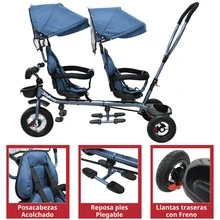 Joykoo Evolutionary Tricycle For Children 360 Rotating Seat With Light And Sound - 藍色 - 查看 4