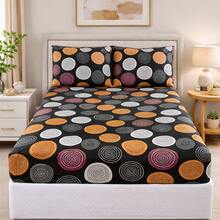 400 Thread Count Micropercal Bedding Set With Hemstitching, Double, Queen, And Single Sizes, Printed, Extra Soft And Comfortable Touch. - Negro - View 2