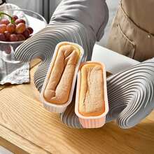 1pc Heat-Resistant Rectangular Silicone Cake Mold: Non-Stick And Easy To Demold, Durable And Non-Deformable. Suitable For Cake Baking, Cheesecake Baking, Durian Pastry Baking, And Air Fryer Baking. Suitable For Home Baking Use. An Essential Baking Tool For Daily Dessert Baking. - Multicolor - View 9