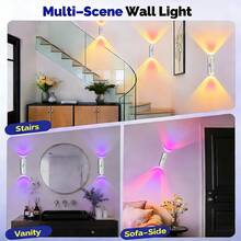 2/4/6packs RGB Motion Sensor LED Lights For Bedroom Decorative Lighting, With Automatic, USB Rechargeable Night Light, Multiple Adjustable Colors For Living Room, Bedroom, Hallway, Bedside, Stairs, Cabinets, Wardrobes, RV Interior Lighting Decor - ánh sáng màu - Xem 7