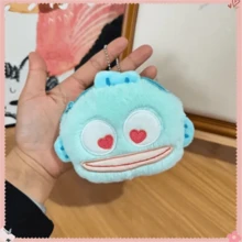 SANRIO 三丽鸥丑鱼毛绒钱包（单件装） - 双钥匙扣钱包，柔和蓝色，可爱鳐鱼造型设计，三丽鸥粉丝生日礼物之选，可爱钱包，钥匙扣配件，做工精致，情人节、婚礼、旅行配件、母亲节，四季皆宜的完美之选 - 彩色 - 查看 12