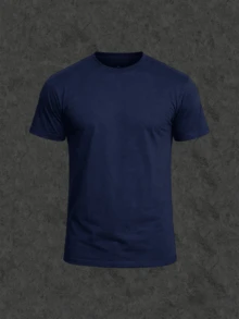 Kit 5 Plain Basic T-Shirt 100% Cotton Thread 30.1 Men's Unisex Breathable Reinforced Costume Fast Shipping!! - 黑色 - 查看 6