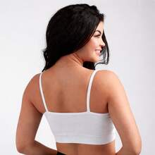 Basic Tank Top With Elastic And Lining - Premium Comfort - Gym, Workout - White - View 2