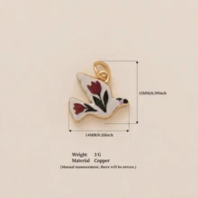1pc Elegant Fashion Cartoon Animal Series Pig, Goose, Snail, Horse, Kitten DIY Delicate Pendant, 18K Gold Stainless Steel Material, DIY Jewelry Accessory, Necklace Accessory, Bracelet Accessory, Earring Accessory, Keychain Accessory, Bag Accessory, Charming Women Jewelry Accessory, Wallet Accessory, Small Pendant, Gift - Multicolor - View 7