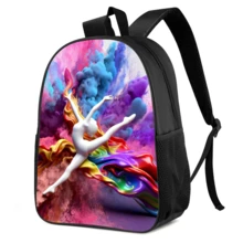 15-Inch Robot Themed Backpack, Headphone Print Rucksack, Suitable For School, Party, Daily Use, Oxford Cloth Durable Material Washable, Unisex - 15 Inch Backpack - View 4