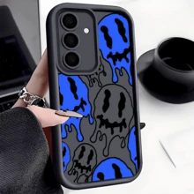 1 pieza Funda de teléfono azul de PU resistente a golpes, cubierta protectora antideslizante gruesa compatible con Huawei, Honor, Galaxy S26, S26 Plus, S26 Ultra - Negro - Ver 1
