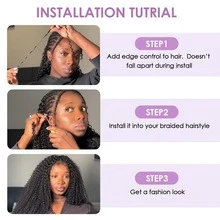 女士真人钩编假发 18 英寸深波浪羽毛钩编真人混纺发束 预先分离 预先打结 奇迹结钩编真人混纺发接发 - SNatural - 查看 6