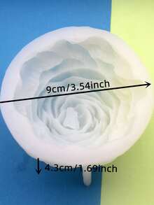 1 pieza Molde de silicona, molde de silicona con diseño de flor creativo para manualidades DIY - Blanco - Ver 5