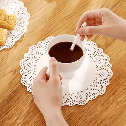 50/100/200 miếng giấy lót chảo dầu tròn dùng một lần, có họa tiết, thích hợp cho lò nướng, nồi chiên không dầu, nướng BBQ, bánh ngọt, đồ chiên rán, tiệc tùng, đám cưới, đồ dùng nhà bếp gia đình.