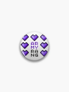 1個/6個 4.4cm/1.73英吋 ARIRANG 主題 Hit 字體、卡通手燈與像素愛心字母印花安全針胸章，可用於裝飾衣服、包包、背包，ARMY 粉絲理想禮物 - 彩色 - 查看 8