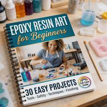 1pc Epoxy Resin Art Beginner Spiral Notebook, 30 Simple Full-Color Resin Project Guide, Tools Safety Techniques And Completion Diary, Ideal Gift For DIY Art Makers, Resin Beginners And Creative Enthusiasts - A - View 4