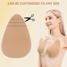 10/20pcs Thin Non-Slip Water Drop Shaped Invisible Lift Bra Pads, Suitable For Large Bust Women To Prevent Sagging, Fit For A-E Cup - Multicolor - View 4
