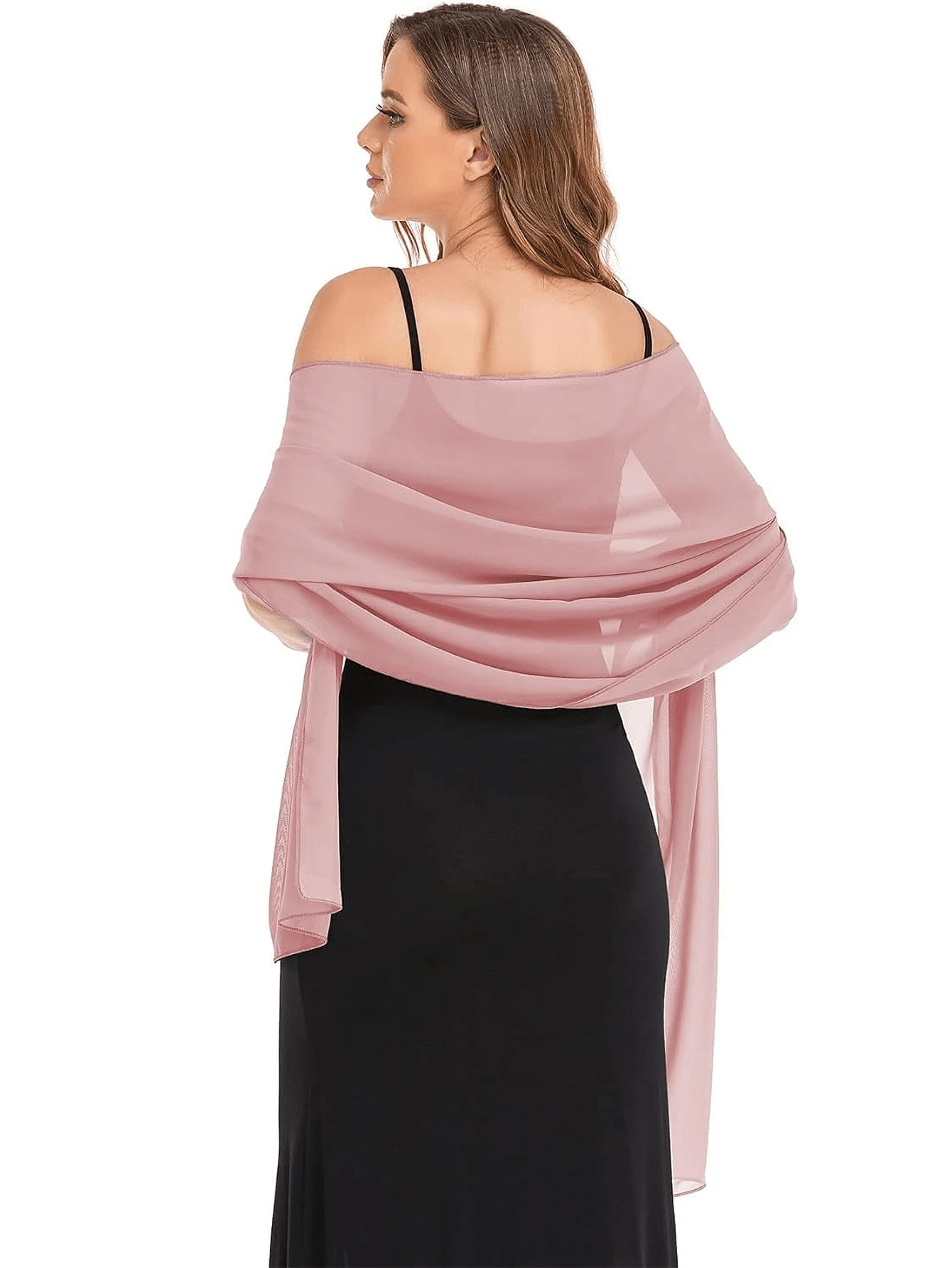 1 chiếc khăn choàng dài bằng vải chiffon giả ngọc trai màu hồng dành cho nữ, khăn choàng vai, khăn trùm đầu, khăn choàng dài nhẹ, trong suốt, mềm mại, thời trang, đa năng, thích hợp cho bãi biển, khăn choàng chiffon dùng cho cô dâu, đám cưới, tiệc tối và váy dự tiệc, kỳ nghỉ.