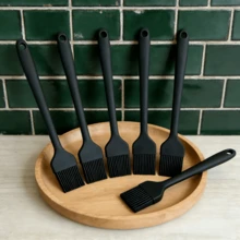 Silicone Basting Brush Set, Heat Resistant - For Oil, Sauce, Marinade, Dishwasher - Black (2/4/6 Pack) - Solid Color - View 9