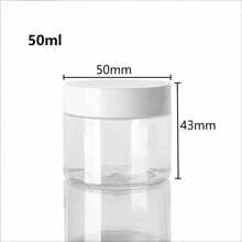 12pcs/Set 30/50/60/80/100/150ml Plastic Empty Jars With White Lids, Cream Containers, Food, Travel Bottles, Household Items - Multicolor - View 8