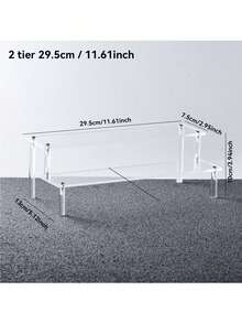 1个透明亚克力多层展示架，适用于香水、化妆品、纸杯蛋糕和甜点；可选1层、2层或3层（单层宽度约20厘米，2/3层宽度约30厘米） - 彩色 - 查看 6