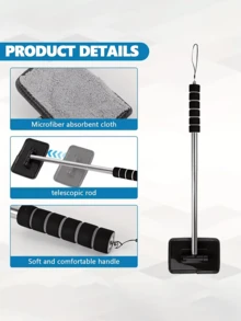 Homonth Retractable Multifunctional Car Windshield Cleaner - Rearview Mirror Water Removal And Wiper. Suitable For Dust Removal, Defogging And Fingerprint Removal, Effectively Solving The Problem Of Fogging And Difficult Cleaning In The Center Of The Windshield. Also Suitable For Cleaning Car Windshields And Body Stains. 180° Free Rotating Brush Head. Easy To Operate. Suitable For Cars And Homes. Multiple Styles Available. An Excellent Gift For Family And Friends. - A - View 4