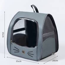 5.5kg And Below Pet Carrier Backpack Made Of Oxford Cloth With Breathable Window, Suitable For Small Dogs And Cats, Can Be Worn As Backpack, Shoulder Bag Or Handheld, Large Capacity Portable Pet Bag For Outdoor Activities - Multicolor - View 6