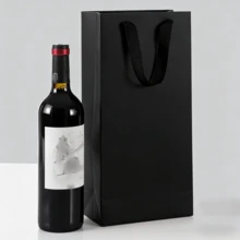 1个/4个装通用黑色礼品袋，带结实手柄 - 多种尺寸和颜色可选，大号礼品袋，带手柄，适用于礼品、糖果、购物，适合婚礼、生日、母亲节、商务、精品店、派对等场合。 - 黑色 - 查看 63