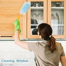 Disposable Electrostatic Duster With Handle, Suitable For Home Use, Effectively Removes Dust, Hair, Debris And Dirt In Tight Spaces, Ideal For Cleaning Car Interiors, Desktops And Home, Plastic Handle, Easy To Clean, Convenient For Lazy People - A - View 6