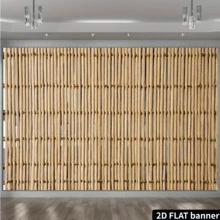 2D Flat Bamboo Background Banner, Suitable For Live Streaming Background, Party Decor, Birthday Anniversary, Room, Garden, Patio Decoration, Reusable For Indoor And Outdoor - A - View 4