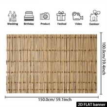 2D Flat Bamboo Background Banner, Suitable For Live Streaming Background, Party Decor, Birthday Anniversary, Room, Garden, Patio Decoration, Reusable For Indoor And Outdoor - A - View 7
