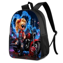 15-Inch Robot Themed Backpack, Headphone Print Rucksack, Suitable For School, Party, Daily Use, Oxford Cloth Durable Material Washable, Unisex - 15 Inch Backpack - View 5