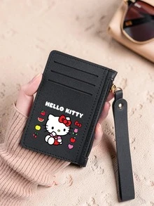 SANRIO 1个可爱Hello Kitty印花零钱包，带拉链和腕带，多卡位女士卡包，送给朋友和家人的完美礼物，女士钱包，迷你钱包，小钱包，卡包，旅行必备，夏季节日，毕业典礼，教师节礼物，生日礼物，母亲节礼物 - 彩色 - 查看 11