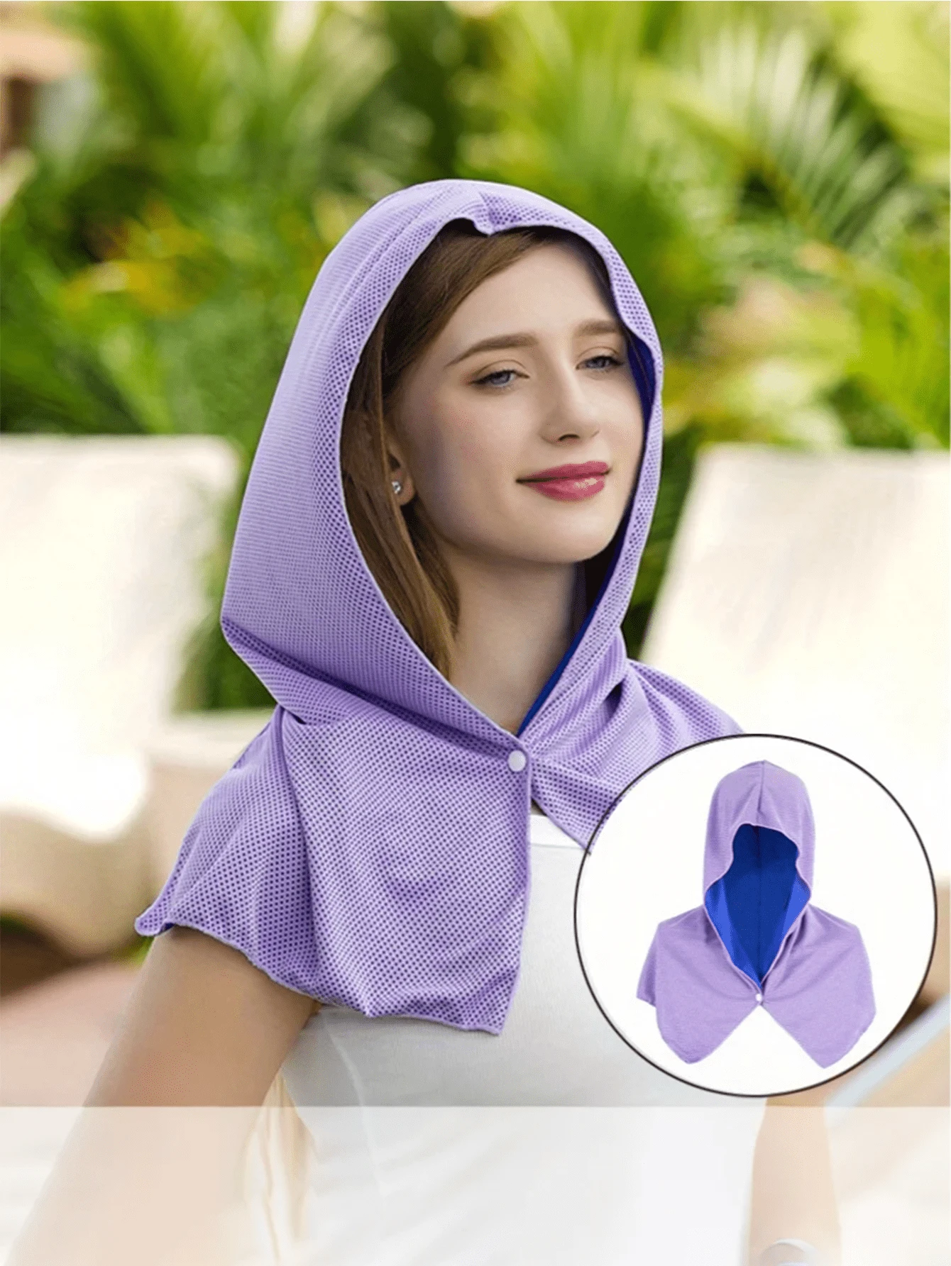 透气网眼防晒帽 - 防紫外线降温围巾，吸汗速干，适合驾驶、徒步和园艺