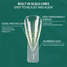 nailpop 150pcs Soft Nail Forms With Detachable Handles And Built-In Measurement Lines, Convenient For Storage, Comes With Gel Remover! Ideal For Nail Extension And Creative Design! - Clear - View 6