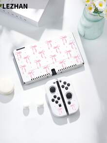 Funda protectora de 2a generación para Switch 2025, con patrón de lazo rosa y lunares, carcasa protectora transparente con brillo, compatible con Switch 2/Switch NS/Switch OLED/Lite, accesorios para Switch, juego completo, bolsa de almacenamiento, mejor regalo compatible con jugadores de Switch - Multicolor - Ver 13