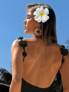 9件套夏威夷花朵发夹，可爱芙蓉花和鸡蛋花发夹，适合女性和女孩，渐变色夏威夷花朵发夹，夏威夷发饰，向日葵发夹，适合海滩派对和日常佩戴，可搭配各种服装，礼品套装，情人节礼物，扁平爪夹，发夹，发爪，学习用品，头部饰品 - 彩色 - 查看 8