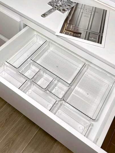 1/4/5/6/7/11/18 Hộp đựng đồ trong suốt dạng ngăn kéo, Hộp đựng đồ trang điểm, Hộp đựng đồ phân loại kiểu ngăn kéo, Hộp đựng đồ để bàn, Tiện lợi để đựng mặt nạ, son môi, nước hoa, cọ trang điểm, phấn mắt, sản phẩm chăm sóc da, dụng cụ nhà bếp, đồ ăn nhẹ, văn phòng phẩm, trang trí phòng ngủ, trang trí nhà cửa, trang trí phòng tắm, hộp đựng đồ trang điểm, trang trí phòng.