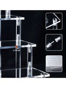 1个透明亚克力多层展示架，适用于香水、化妆品、纸杯蛋糕和甜点；可选1层、2层或3层（单层宽度约20厘米，2/3层宽度约30厘米） - 彩色 - 查看 10