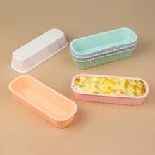 1pc Heat-Resistant Rectangular Silicone Cake Mold: Non-Stick And Easy To Demold, Durable And Non-Deformable. Suitable For Cake Baking, Cheesecake Baking, Durian Pastry Baking, And Air Fryer Baking. Suitable For Home Baking Use. An Essential Baking Tool For Daily Dessert Baking. - Multicolor - View 8