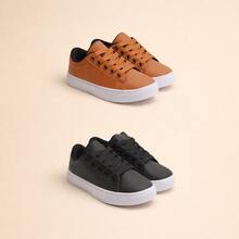 COMBO 2 Tênis Infantil Menino Para Volta as Aulas | O Melhor Custo Beneficio Para Voce | COMPRE JÁ! - Caramelo + Preto - Visão 15