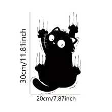 1pc Funny Cat Toilet Sticker, Self-Adhesive Bathroom Home Decor Wall Sticker, Door Sticker, Fridge Sticker, Window Sticker, Toilet Sticker, Funny Item To Make Toilet Conditions More Comfortable - 1PC - View 6