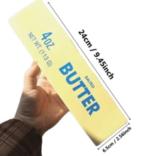 2 piezas de juguetes blandos gigantes con forma de barra de crema amarilla con aroma a crema - para jugar y aliviar el estrés, amasar (aroma a crema) - Amarillo - Ver 10