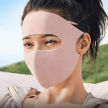 1pc Full Face Protection Mask, Summer UV-Blocking Breathable Sunscreen Mask, Windproof Dustproof Mask - Multicolor - View 5