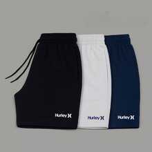 KIT OF 3 HURLEY BASIC SURFING SHORTS, TACTEL ELASTANE BERMUDA SHORTS, DRY FIT, SUMMER, LIGHTWEIGHT, SKATEBOARDING - 黑色,藍色和白色 - 查看 1