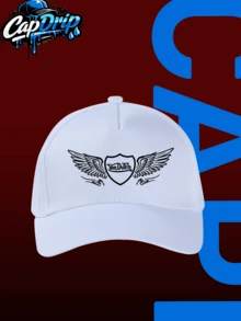 White 1pc Unisex Von-Dutchs Print Baseball Cap, Sun Hat, Curved Brim, Dad Cap. Suitable For Daily Use And Outdoor Activities. Outdoor Adjustable Sun Cap. Spring-Summer Travel, Tourism, Beach Vacation Hat. - 白色 - 查看 1