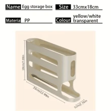 4-Layer Large Capacity Egg Storage Box, Refrigerator Side Door Egg Storage Box, Rolling Egg Fresh-Keeping Box. Suitable For Refrigerator Storage And Organization, Essential Kitchen Fresh-Keeping Tool. - 12 - View 12