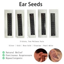 Black Bottom Auricular Patch 5 Pieces*20 Pieces, Top Version, Free Professional Tweezers + Acupoint Map, Ear Massage Treatment, Full Set Of Stress Relief - 100PCS - View 6
