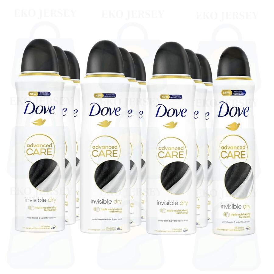 Dove Advanced Antiperspirant Deodorant Spray Invisible Dry 150 Ml/5.07 Oz Pack Of 10 - nhiều mùi hương - Xem 1