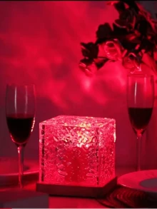 1pc Aurora Wave Projection Lamp, 16 Color LED Light, Touch/Remote Control, Bedroom Night Light, Suitable For Bedroom, Living Room And Parties. Perfect Birthday, Holiday, Mother's Day Gift - Multicolor - View 5