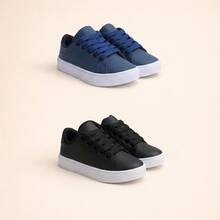 COMBO 2 Boys' Durable Sneakers | Lightweight And Soft, Made For Your Son, Sizes 25 To 36 | TAKE ADVANTAGE NOW! - 海軍藍+黑色 - 查看 17