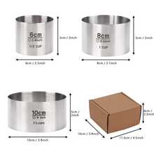 Molde redondo de acero inoxidable para mousse, empanadilla sin costuras, galleta, pastel, molde para dar forma a gelatinas, herramienta de hornear, molde para dar forma a alimentos - Ver 11