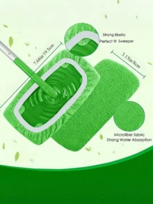 1/2/4件組超吸水可重複使用拖把布墊，聚酯纖維乾濕兩用地板清潔布，易更換家用地板護理拖把墊，通用接頭墊，可重複使用除塵深層清潔拖把墊，清潔用品，拖把地板清潔，清潔，家居用品 - A - 查看 5