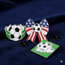 1 chiếc ghim cài áo bóng đá World Cup, huy hiệu thể thao, phụ kiện quần áo, đồng phục và phụ kiện thể thao, trang phục dự tiệc theo chủ đề. - Nhiều màu - Xem 6